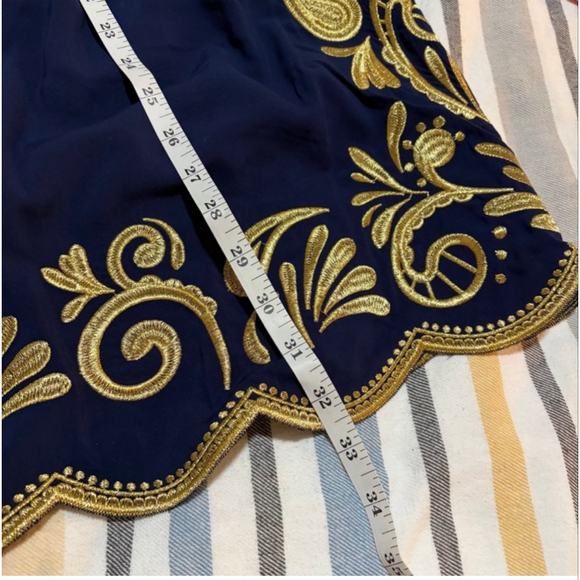 Lilly Pulitzer Navy Gold Embroidered Halter Dress Small NWT - Picture 11 of 11